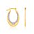 ARGOLA FOLHEADO A OURO FORMATO OVAL COM APLIQUE DE RHODIUM. MED 2,5CM ROMMANEL 520963 - Imagem 2