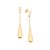 BRINCO GOTA FOLHEADO A OURO. MED 5,7CM ROMMANEL 526966 - Imagem 2