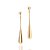 BRINCO GOTA FOLHEADO A OURO. MED 5,7CM ROMMANEL 526966 - Imagem 1