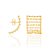 BRINCO FOLHEADO A OURO FIOS TORCIDOS. MED 2CM ROMMANEL 523070 - Imagem 2