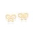 BRINCO FOLHEADO A OURO BORBOLETA. MED 1,5CM ROMMANEL 526976 - Imagem 1