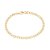 PULSEIRA FOLHEADO A OURO ELO CADEADO OVAL. MED 19CM ROMMANEL 552018 - Imagem 1