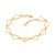 PULSEIRA FOLHEADO A OURO CORAÇÃO FÉ. MED 19CM ROMMANEL 552022 - Imagem 1