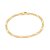PULSEIRA INFANTIL FOLHEADO A OURO ELO 3X1 LIXADA. MED 16CM ROMMANEL 552024 - Imagem 1