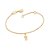 PULSEIRA INFANTIL FOLHEADO A OURO COM PEIXE PENDURADO. MED 16CM ROMMANEL 552025 - Imagem 1