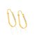 ARGOLA FOLHEADO A OURO COM APLICAÇÃO DE RHODIUM. MED  2,6CM ROMMANEL 520004 - Imagem 1
