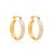 ARGOLA FOLHEADO A OURO COM APLICAÇÃO DE RHODIUM. MED 2,1CM ROMMANEL 520132 - Imagem 1