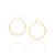 ARGOLA FOLHEADO A OURO ARO LISO. MED 3,5CM ROMMANEL 520281 - Imagem 1