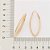 ARGOLA NAVETE FOLHEADO A OURO. MED 4,7CM ROMMANEL 522416 - Imagem 3