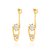 ARGOLA FOLHEADO A OURO COM ZIRCÔNIAS. MED 2,3CM ROMMANEL 522509 - Imagem 2