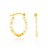 ARGOLA FOLHEADO A OURO COM TRABALHO ONDULADO. MED 2CM ROMMANEL 523520 - Imagem 2