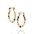ARGOLA FOLHEADO A OURO COM TRABALHO ONDULADO. MED 2CM ROMMANEL 523520 - Imagem 1