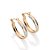ARGOLA FOLHEADO A OURO COM APLIQUE DE RHODIUM. MED 2CM ROMMANEL 523921 - Imagem 1