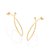 ARGOLA NAVETE FOLHEADO A OURO COM ZIRCÔNIA. MED 4,3CM ROMMANEL 523954 - Imagem 1