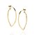 ARGOLA NAVETE FOLHEADO A OURO COM ZIRCÔNIA. MED 4,3CM ROMMANEL 523954 - Imagem 2