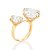 MAXI ANEL FOLHEADO A OURO COM ZIRCÔNIAS ROMMANEL 513260 - Imagem 2