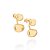 EAR JACKET FOLHEADO A OURO FORMATO OVAL. MED 2CM ROMMANEL 526994 - Imagem 1