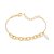 PULSEIRA FOLHEADO A OURO COM ELOS E 1 PÉROLA BARROCA. MED 20CM ROMMANEL 552030 - Imagem 1