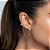 PIERCING DE PRESSÃO COM BRINCO SOLITÁRIO FOLHEADO A OURO COM PÉROLAS. MED 9,3CM ROMMANEL 526999 - Imagem 3