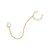 PIERCING DE PRESSÃO COM BRINCO SOLITÁRIO FOLHEADO A OURO COM PÉROLAS. MED 9,3CM ROMMANEL 526999 - Imagem 1