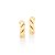 ARGOLA FOLHEADO A OURO ARO TORCIDO. MED 1CM ROMMANEL 527004 - Imagem 2