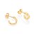 ARGOLA FOLHEADO A OURO ARO TORCIDO. MED 1CM ROMMANEL 527004 - Imagem 1
