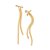 EAR JACKET FOLHEADO A OURO BASE TUBO VAZADO. MED 9,2CM ROMMANEL 527006 - Imagem 2