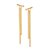EAR JACKET FOLHEADO A OURO BASE TUBO VAZADO. MED 9,2CM ROMMANEL 527006 - Imagem 1