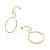 ARGOLA FOLHEADO A OURO FORMATO ABSTRATO. MED 7CM ROMMANEL 527011 - Imagem 2