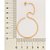 ARGOLA FOLHEADO A OURO FORMATO ABSTRATO. MED 7CM ROMMANEL 527011 - Imagem 3