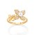 ANEL FOLHEADO A OURO FLORES COM PÉROLAS ROMMANEL 513268 - Imagem 1