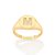 ANEL LETRAS FOLHEADO A OURO COM ZIRCÔNIAS ROMMANEL 512964 I/P - Imagem 5