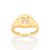 ANEL LETRAS FOLHEADO A OURO COM ZIRCÔNIAS ROMMANEL 512964 I/P - Imagem 6