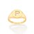ANEL LETRAS FOLHEADO A OURO COM ZIRCÔNIAS ROMMANEL 512964 I/P - Imagem 8