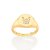 ANEL LETRAS FOLHEADO A OURO COM ZIRCÔNIAS ROMMANEL 512964 Q/Z - Imagem 6