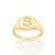 ANEL LETRAS FOLHEADO A OURO COM ZIRCÔNIAS ROMMANEL 512964 Q/Z - Imagem 3