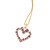 PINGENTE FOLHEADO A OURO CORAÇÃO COM ZIRCÔNIAS LILÁS. MED 3CM ROMMANEL 542634 - Imagem 2