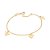 PULSEIRA FOLHEADO A OURO PINGENTES PAZ, AMOR E FÉ. MED 19CM ROMMANEL 552041 - Imagem 1