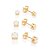TRIO DE BRINCOS FOLHEADO A OURO ROMMANEL 527039 - Imagem 2
