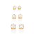 TRIO DE BRINCOS FOLHEADO A OURO ROMMANEL 527039 - Imagem 1