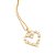 PINGENTE CORAÇÃO FOLHEADO A OURO COM ZIRCÔNIAS. MED 3CM ROMMANEL 542647 - Imagem 2