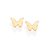 BRINCO FOLHEADO A OURO BORBOLETA. MED 1CM ROMMANEL 527035 - Imagem 1