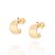 ARGOLA FOLHEADO A OURO ARO LISO. MED 1CM ROMMANEL 527031 - Imagem 1