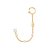 BRINCO COM PIERCING DE PRESSÃO FOLHEADO A OURO LETRAS. MED 9CM ROMMANEL 527032 - Imagem 4