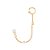 BRINCO COM PIERCING DE PRESSÃO FOLHEADO A OURO LETRAS. MED 9CM ROMMANEL 527032 - Imagem 8