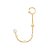 BRINCO COM PIERCING DE PRESSÃO FOLHEADO A OURO LETRAS. MED 9CM ROMMANEL 527032 - Imagem 1