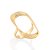 MAX ANEL FORMATO OVAL FOLHEADO A OURO ARO TEXTURIZADO ROMMANEL 513284 - Imagem 1