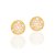 BRINCO REDONDO FOLHEADO A OURO COM ZIRCÔNIAS. MED 0,7CM ROMMANEL 524079 - Imagem 1