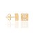 BRINCO QUADRADO FOLHEADO A OURO COM ZIRCÔNIAS. MED 0,7CM ROMMANEL 524074 - Imagem 2