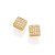 BRINCO QUADRADO FOLHEADO A OURO COM ZIRCÔNIAS. MED 0,7CM ROMMANEL 524074 - Imagem 1